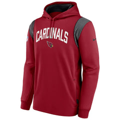 Arizona Cardinals Sideline Athletic Stack Performance Pullover Hoodie - Cardinal - Nike