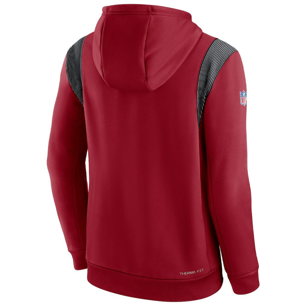 Arizona Cardinals Sideline Athletic Stack Performance Pullover Hoodie - Cardinal - Nike