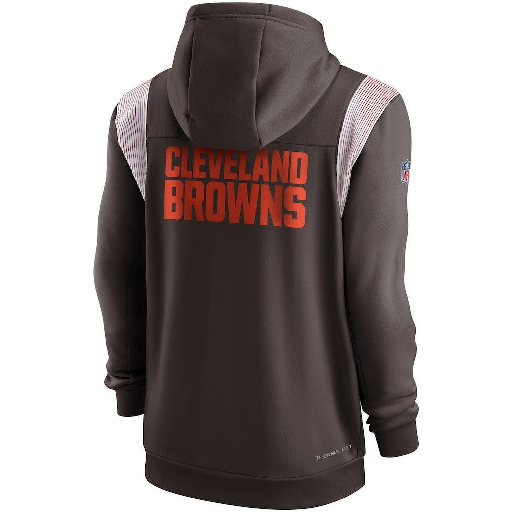 Cleveland Browns Performance Sideline Lockup Full-Zip Hoodie - Brown - Nike