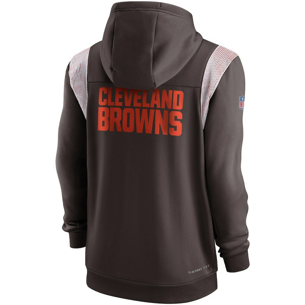 Cleveland Browns Performance Sideline Lockup Full-Zip Hoodie - Brown - Nike