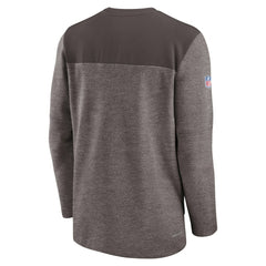 Cleveland Browns Sideline Lockup Performance Quarter-Zip Top - Brown - Nike