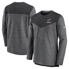 Arizona Cardinals Sideline Lockup Performance Quarter-Zip Top - Charcoal - Nike