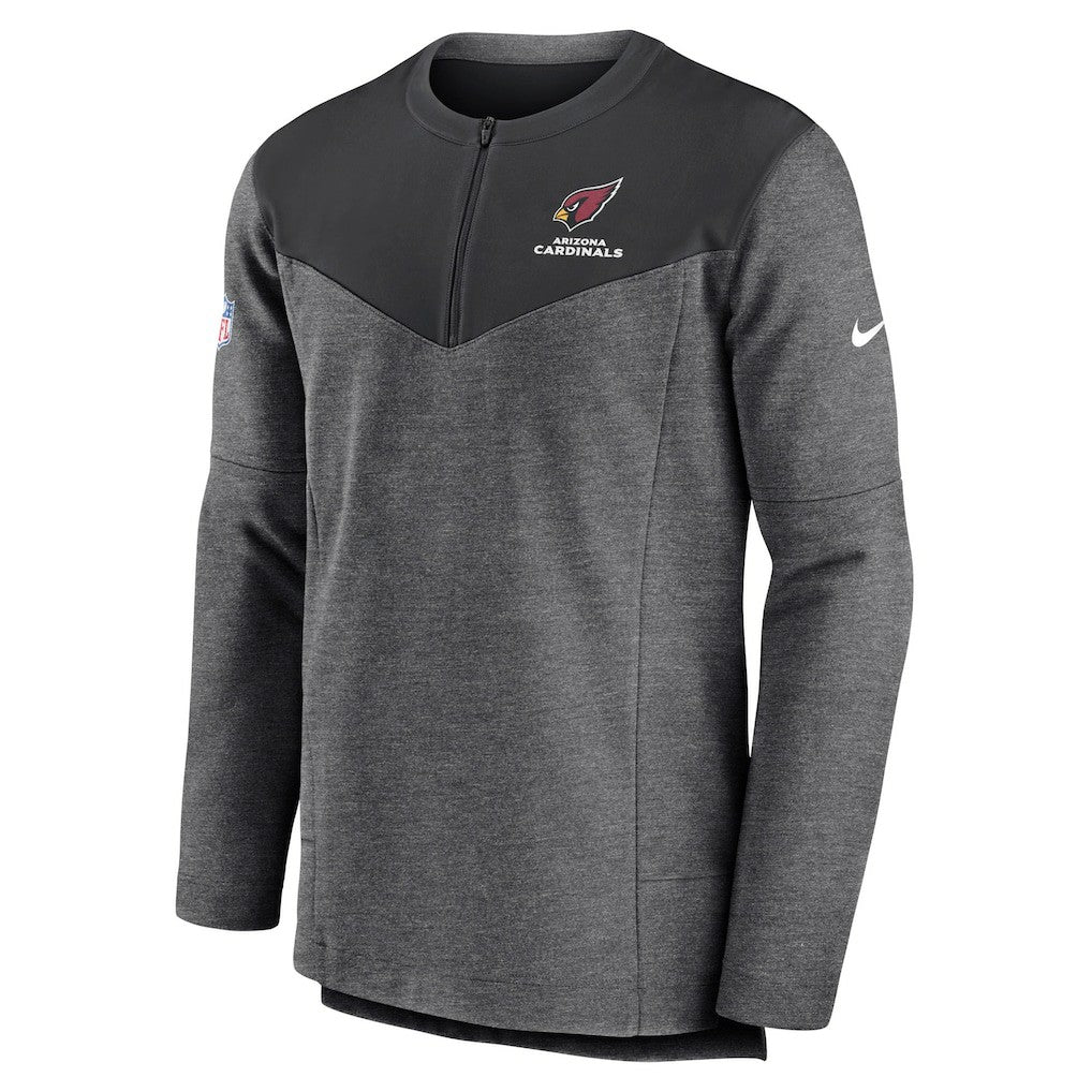 Arizona Cardinals Sideline Lockup Performance Quarter-Zip Top - Charcoal - Nike