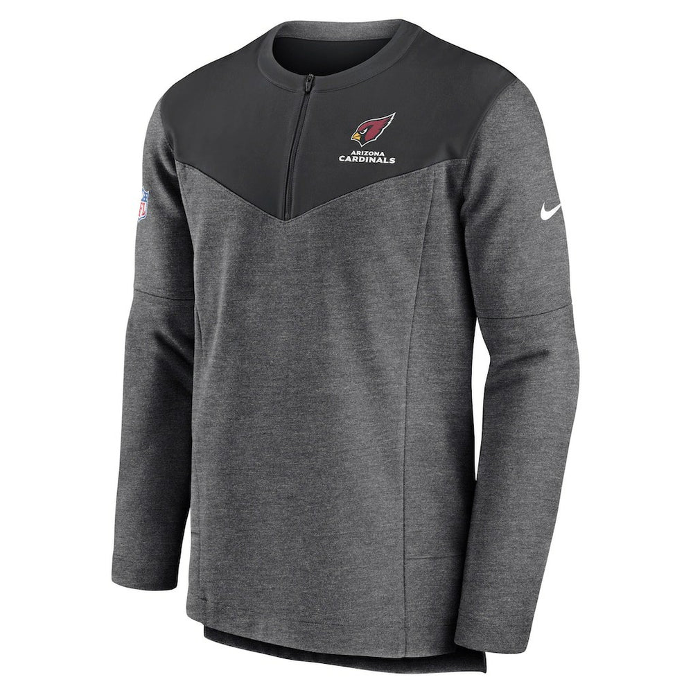 Arizona Cardinals Sideline Lockup Performance Quarter-Zip Top - Charcoal - Nike
