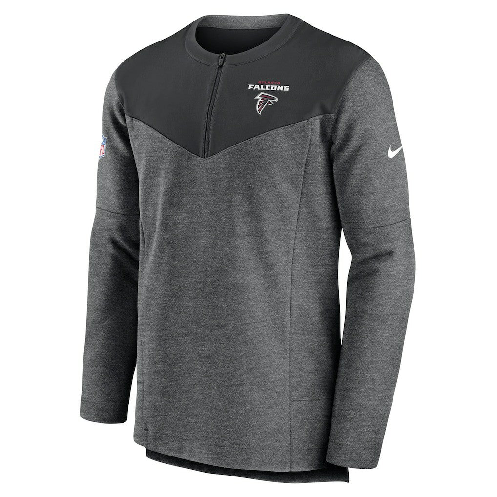 Atlanta Falcons Sideline Lockup Performance Quarter-Zip Top - Charcoal - Nike