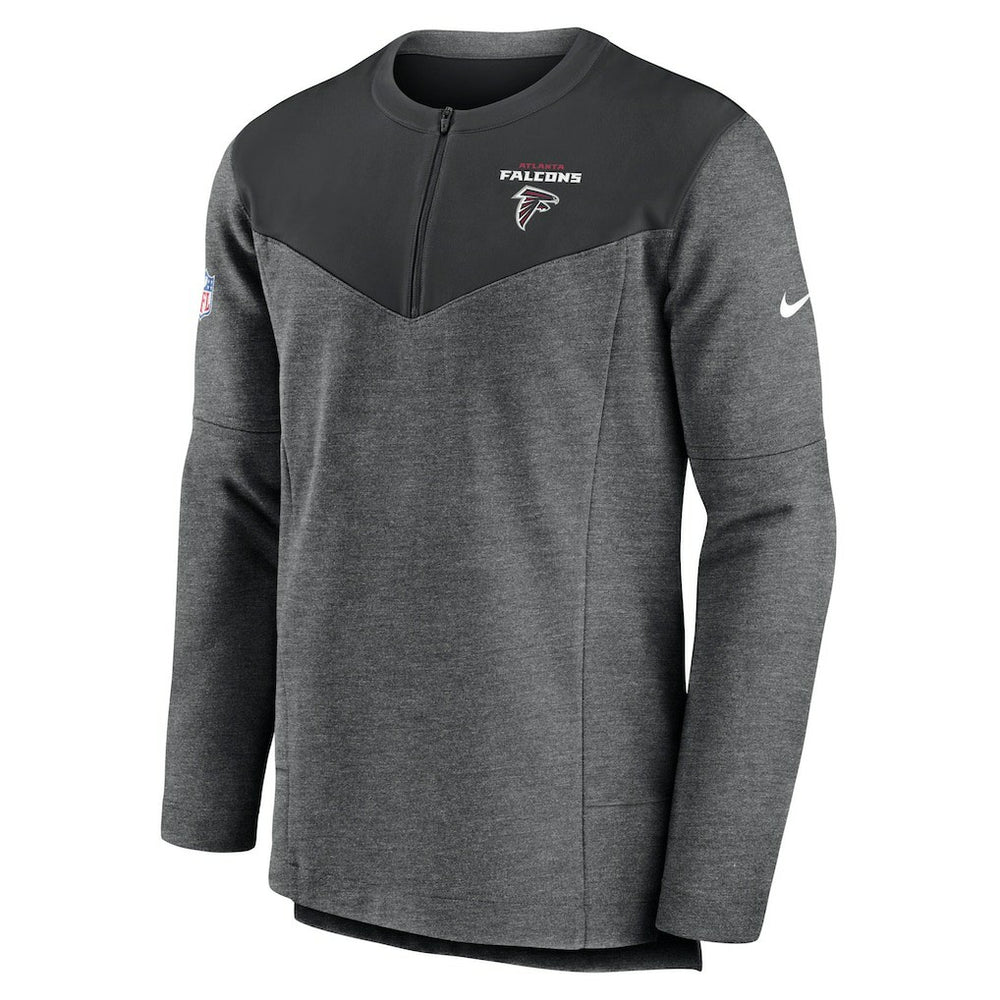 Atlanta Falcons Sideline Lockup Performance Quarter-Zip Top - Charcoal - Nike