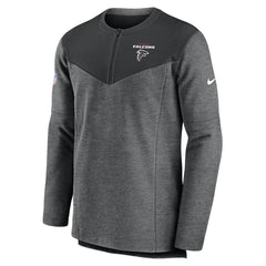 Atlanta Falcons Sideline Lockup Performance Quarter-Zip Top - Charcoal - Nike