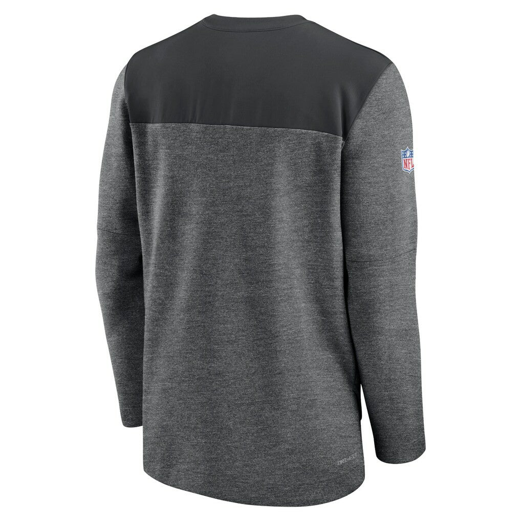 Atlanta Falcons Sideline Lockup Performance Quarter-Zip Top - Charcoal - Nike