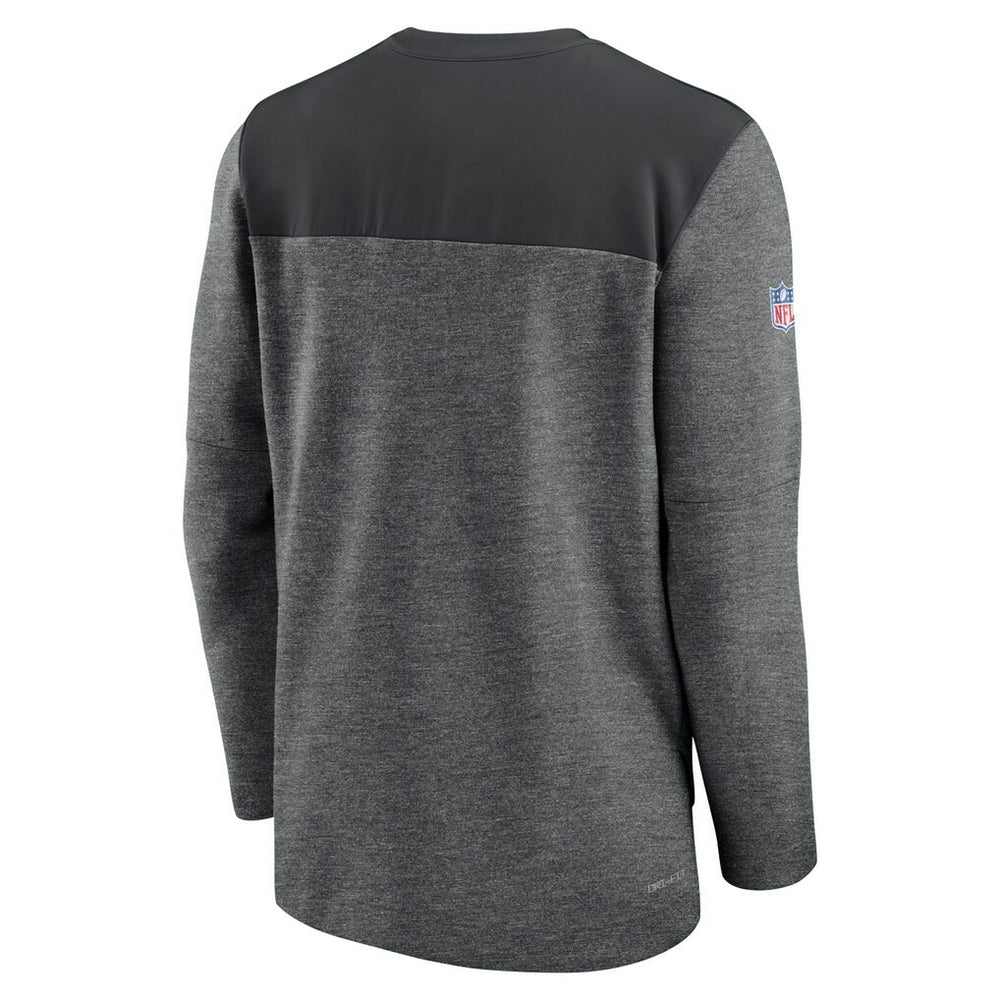 Atlanta Falcons Sideline Lockup Performance Quarter-Zip Top - Charcoal - Nike
