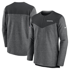 Baltimore Ravens Sideline Lockup Performance Quarter-Zip Top - Charcoal - Nike