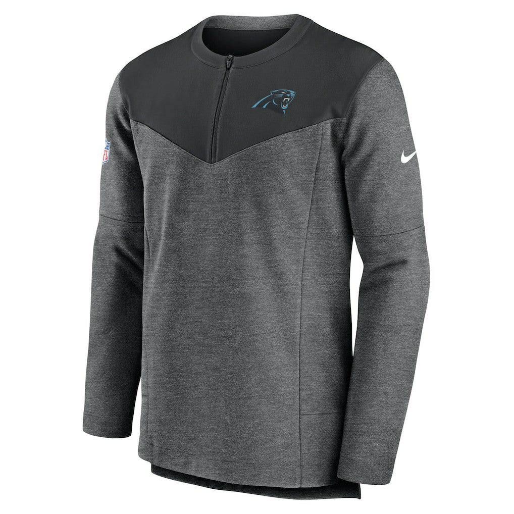 Carolina Panthers Sideline Lockup Performance Quarter-Zip Top - Charcoal - Nike