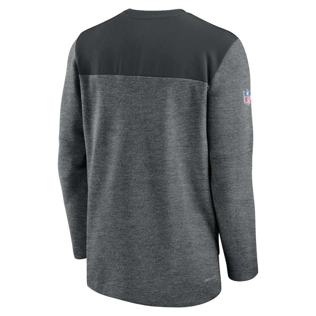 Carolina Panthers Sideline Lockup Performance Quarter-Zip Top - Charcoal - Nike