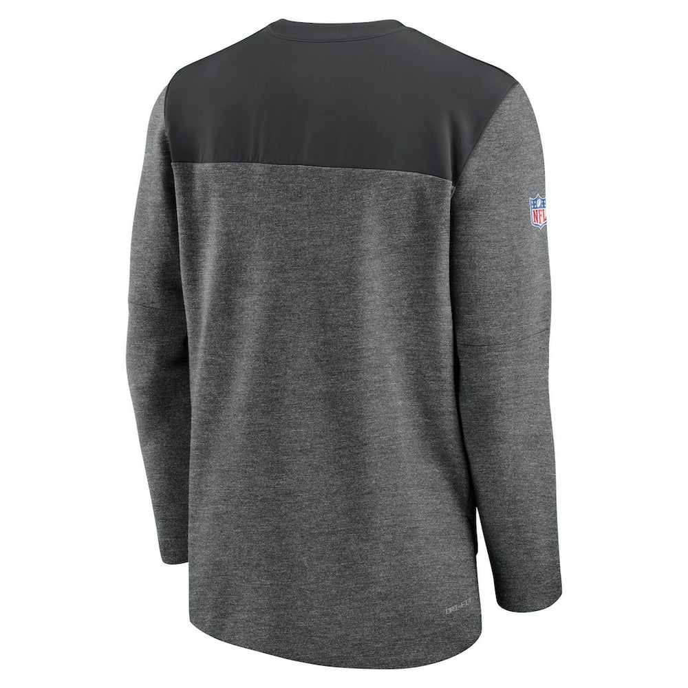 Carolina Panthers Sideline Lockup Performance Quarter-Zip Top - Charcoal - Nike