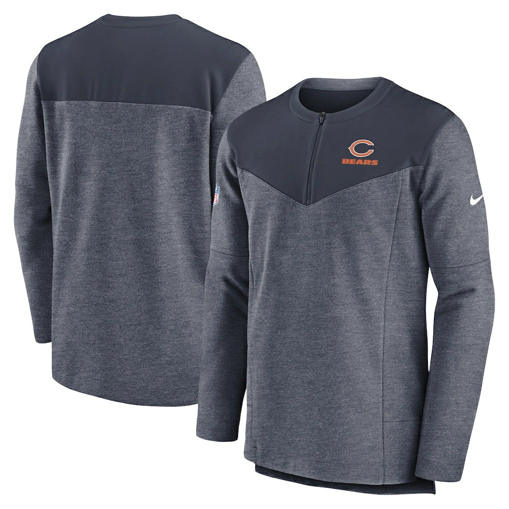 Chicago Bears Sideline Lockup Performance Quarter-Zip Top - Navy - Nike