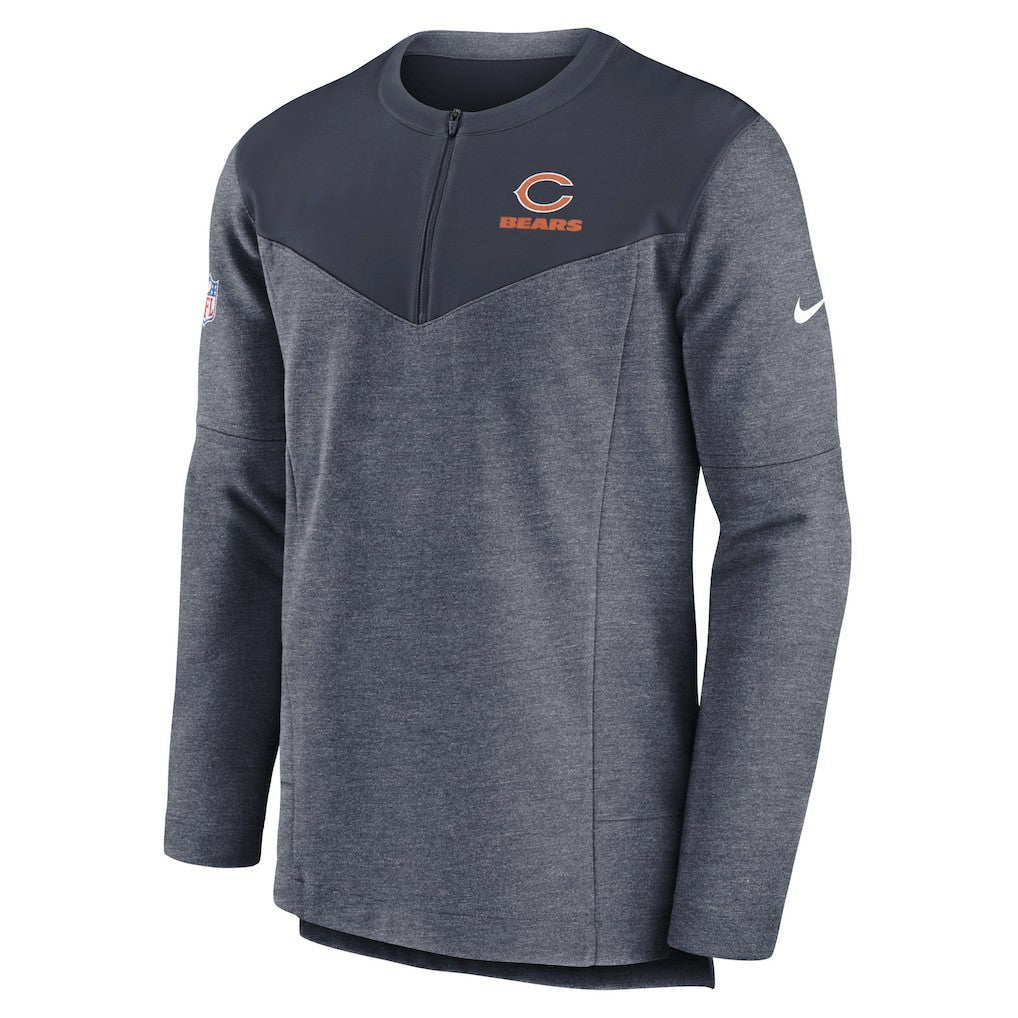 Chicago Bears Sideline Lockup Performance Quarter-Zip Top - Navy - Nike