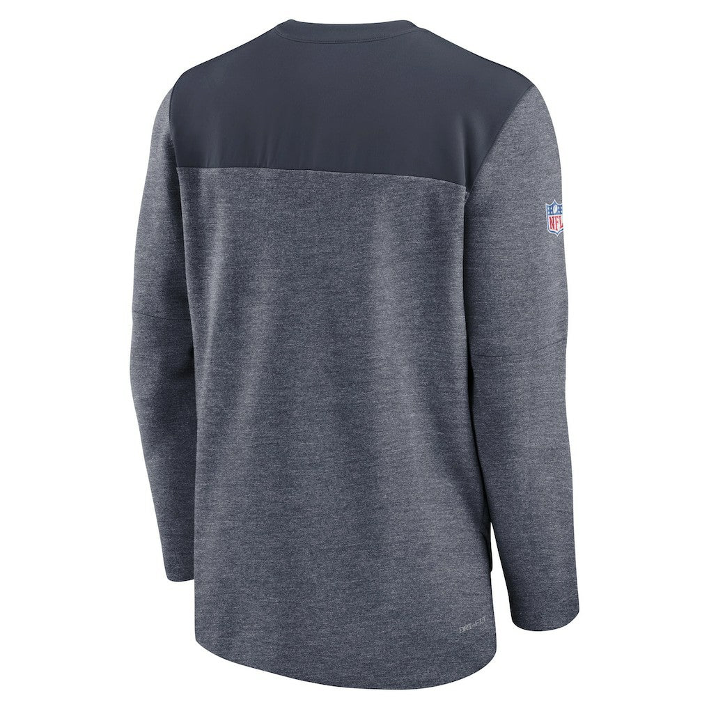 Chicago Bears Sideline Lockup Performance Quarter-Zip Top - Navy - Nike