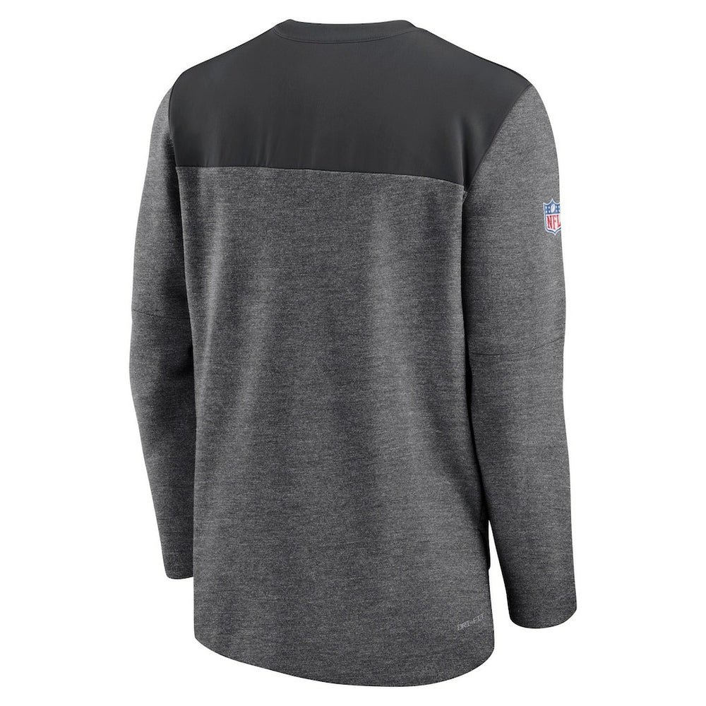 New York Jets Sideline Lockup Performance Quarter-Zip Top - Charcoal - Nike