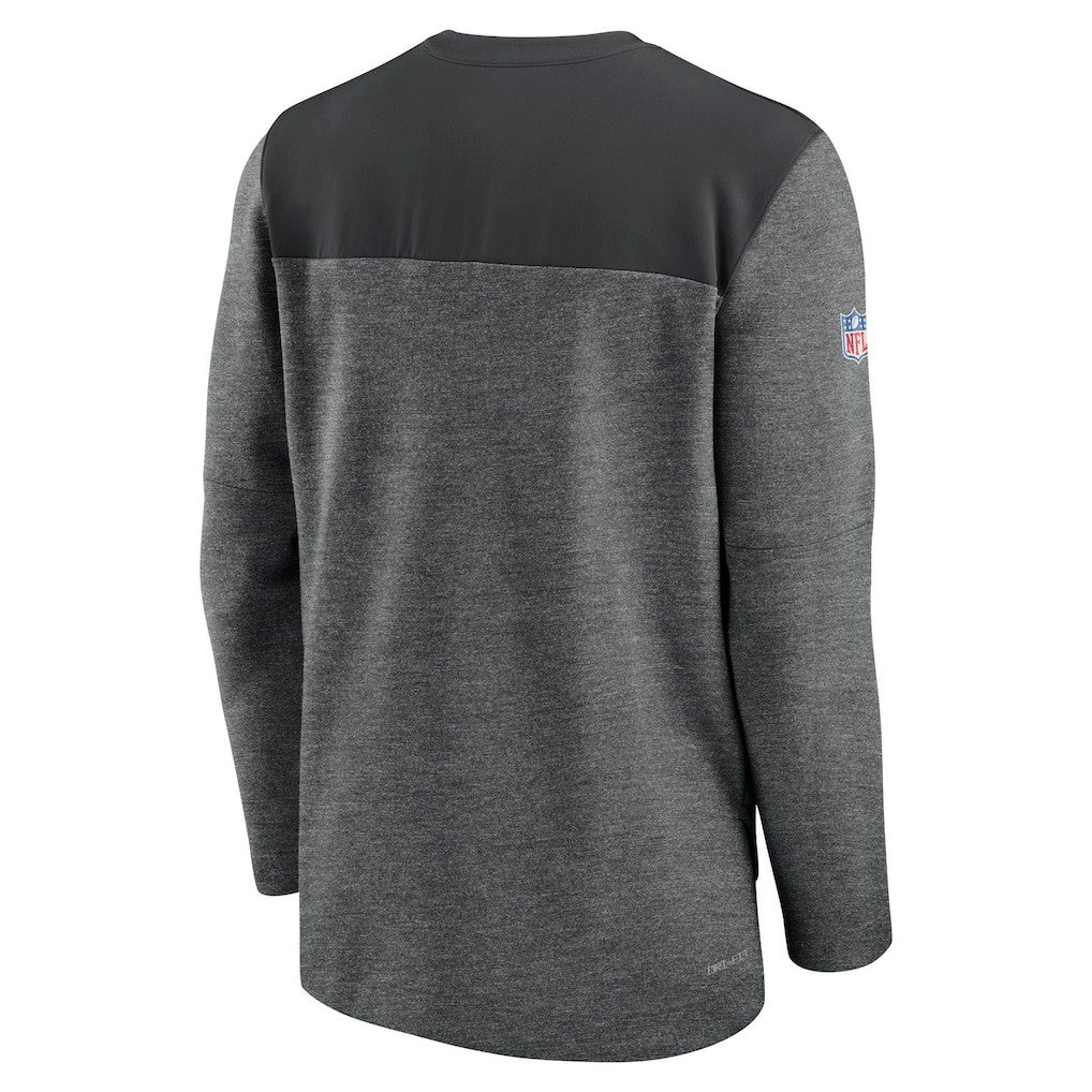 Pittsburgh Steelers Sideline Lockup Performance Quarter-Zip Top - Charcoal - Nike