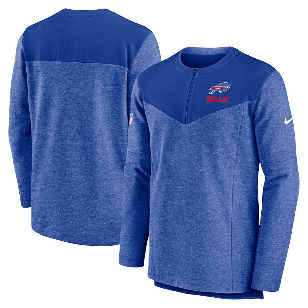 Buffalo Bills Sideline Lockup Performance Quarter-Zip Top - Royal - Nike