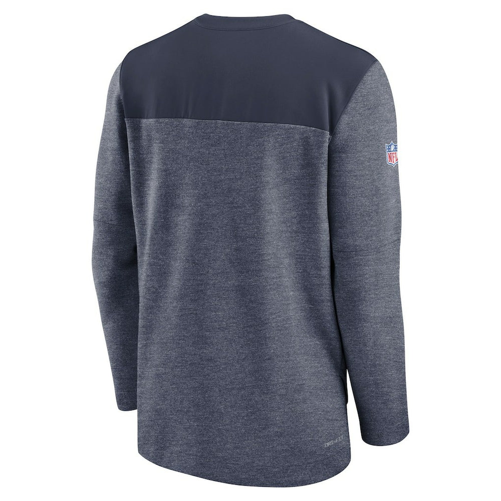 New England Patriots Sideline Lockup Performance Quarter-Zip Top - Navy - Nike