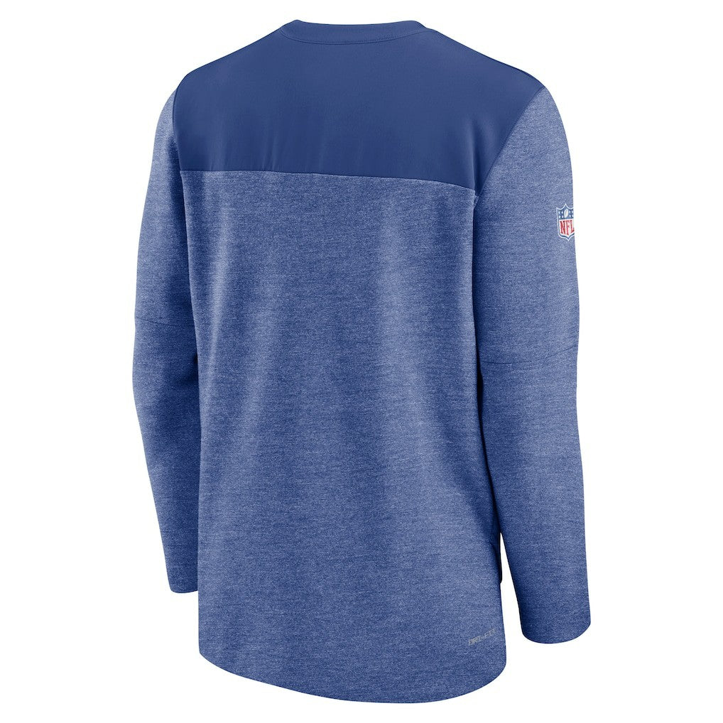 New York Giants Sideline Lockup Performance Quarter-Zip Top - Royal - Nike