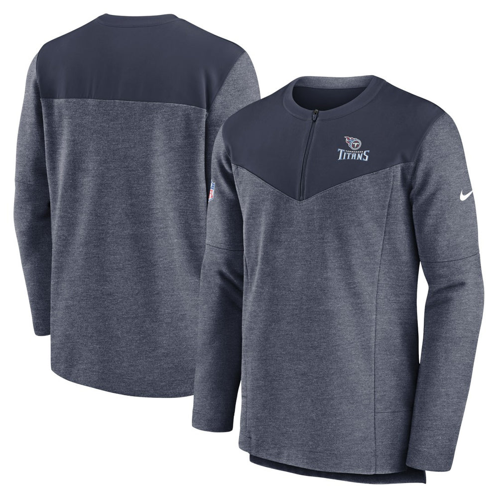 Tennessee Titans Sideline Lockup Performance Quarter-Zip Top - Navy - Nike