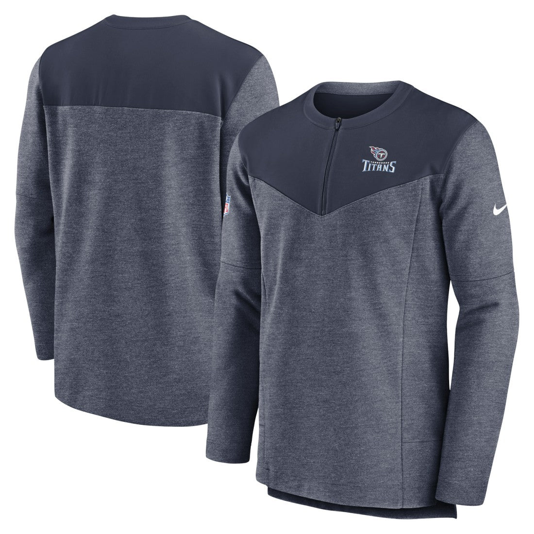 Tennessee Titans Sideline Lockup Performance Quarter-Zip Top - Navy - Nike