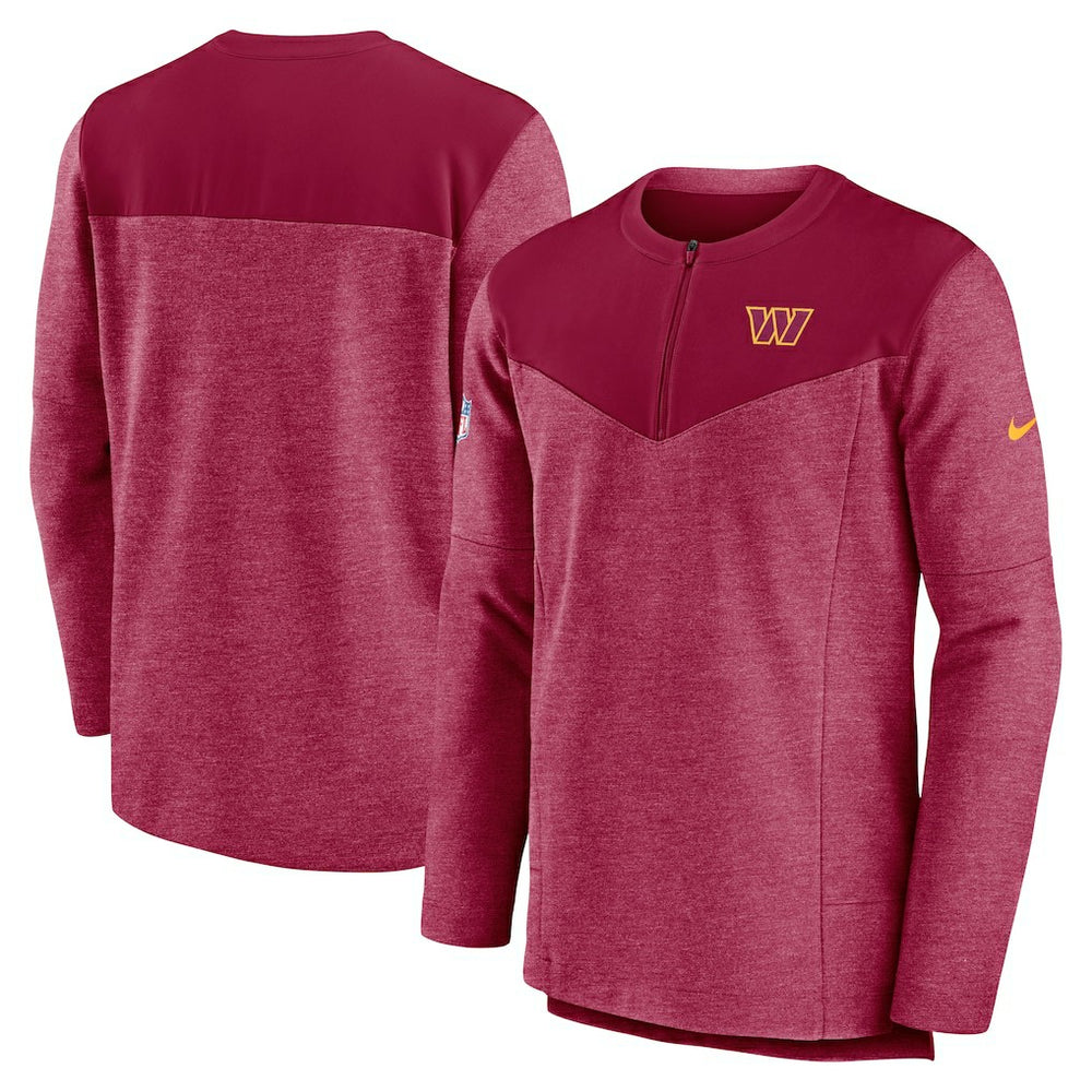 Washington Commanders Sideline Lockup Performance Quarter-Zip Top - Burgundy - Nike