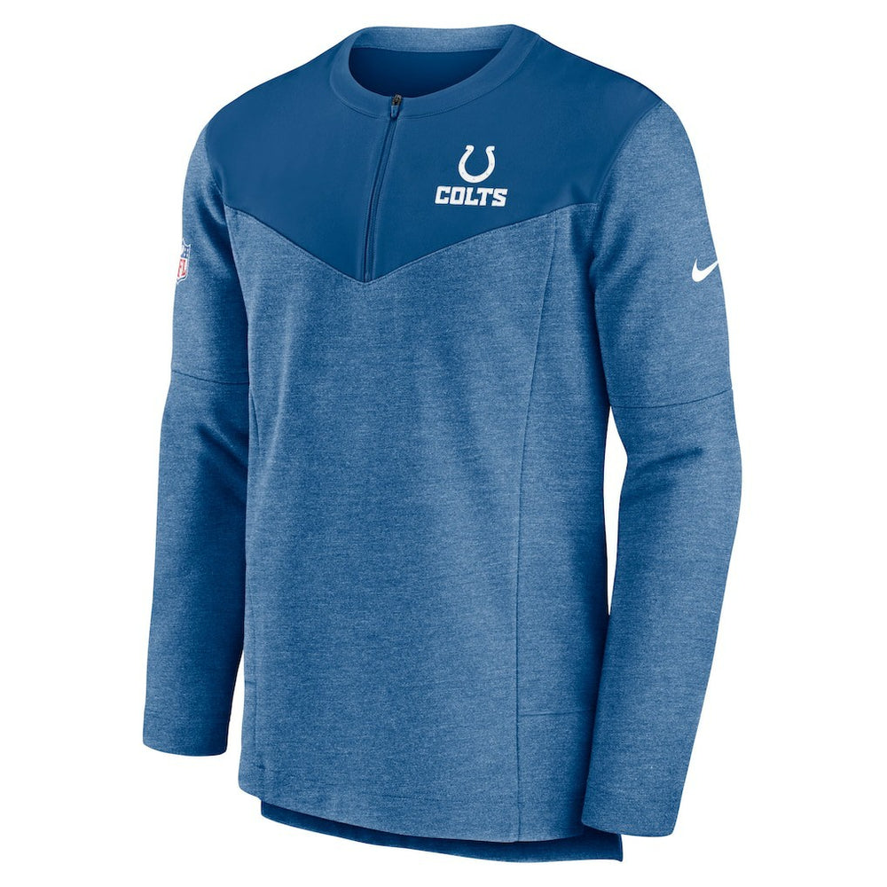 Indianapolis Colts Sideline Lockup Performance Quarter-Zip Top - Royal - Nike