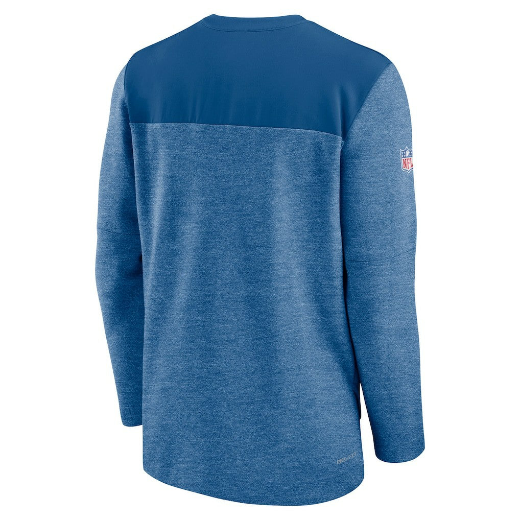 Indianapolis Colts Sideline Lockup Performance Quarter-Zip Top - Royal - Nike