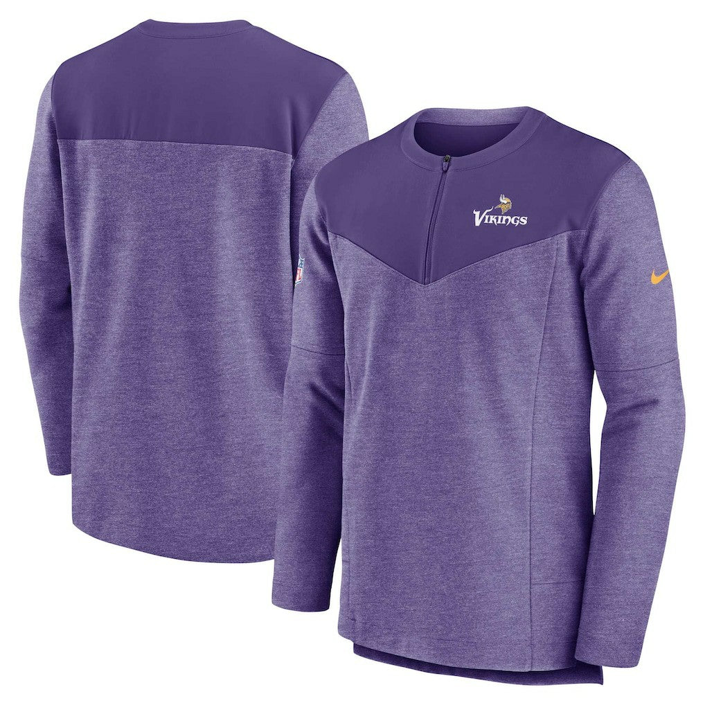Minnesota Vikings Sideline Lockup Performance Quarter-Zip Top - Purple - Nike