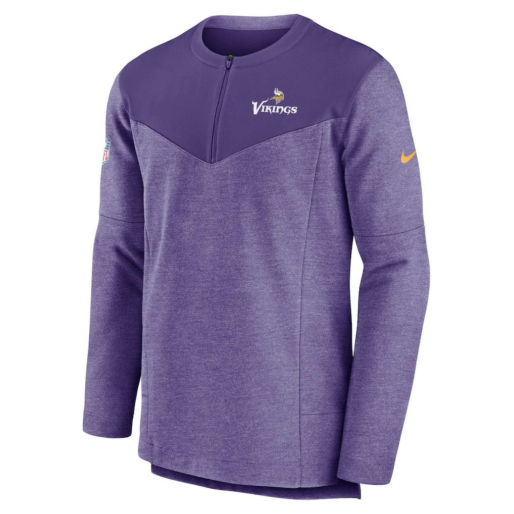 Minnesota Vikings Sideline Lockup Performance Quarter-Zip Top - Purple - Nike