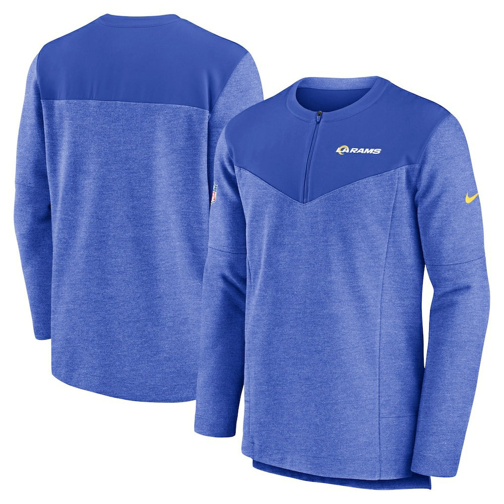 Los Angeles Rams Sideline Lockup Performance Quarter-Zip Top - Royal - Nike