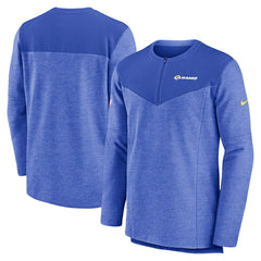Los Angeles Rams Sideline Lockup Performance Quarter-Zip Top - Royal - Nike