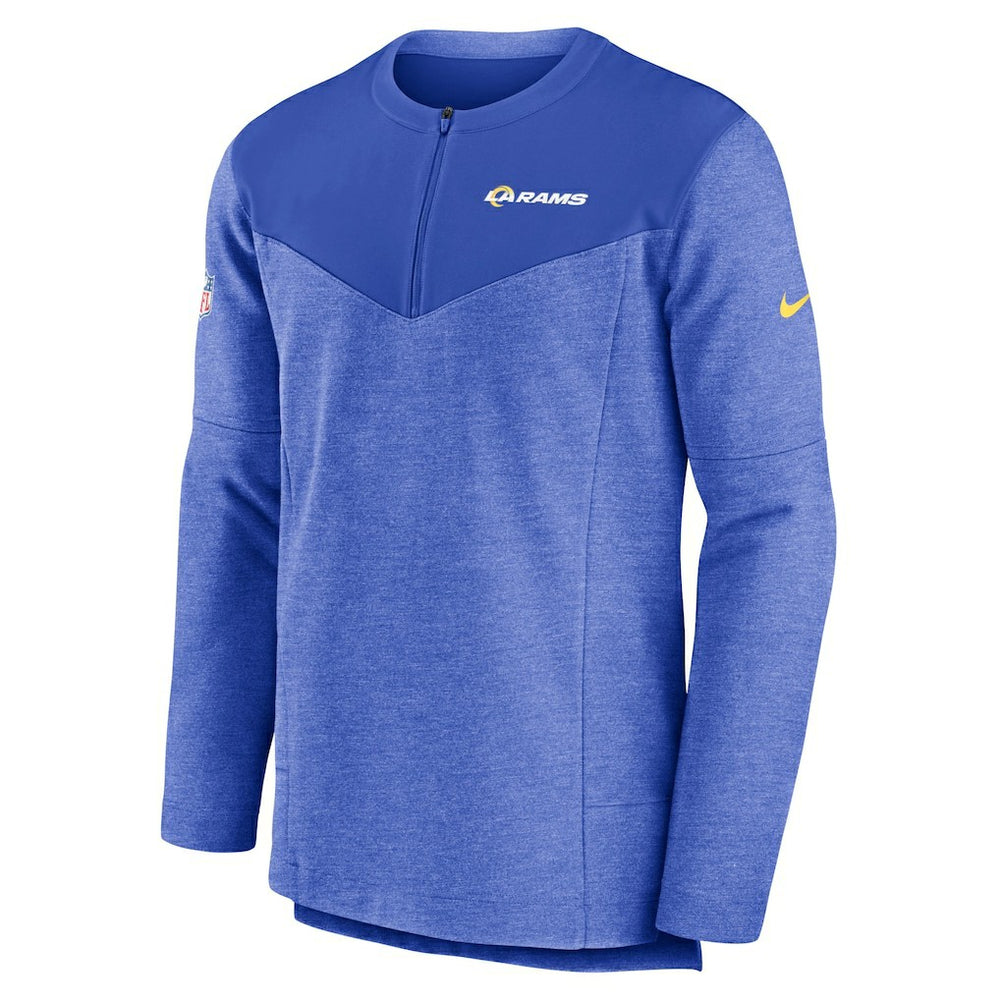 Los Angeles Rams Sideline Lockup Performance Quarter-Zip Top - Royal - Nike