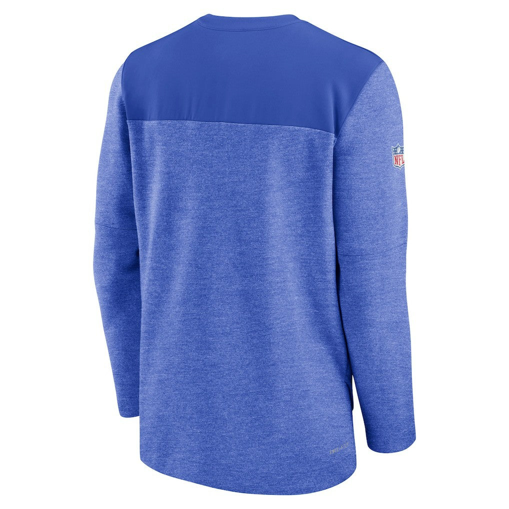 Los Angeles Rams Sideline Lockup Performance Quarter-Zip Top - Royal - Nike