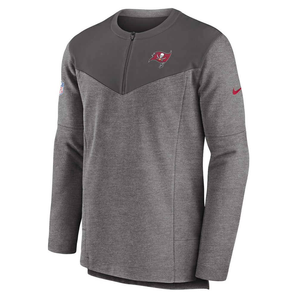 Tampa Bay Buccaneers Sideline Lockup Performance Quarter-Zip Top - Pewter - Nike