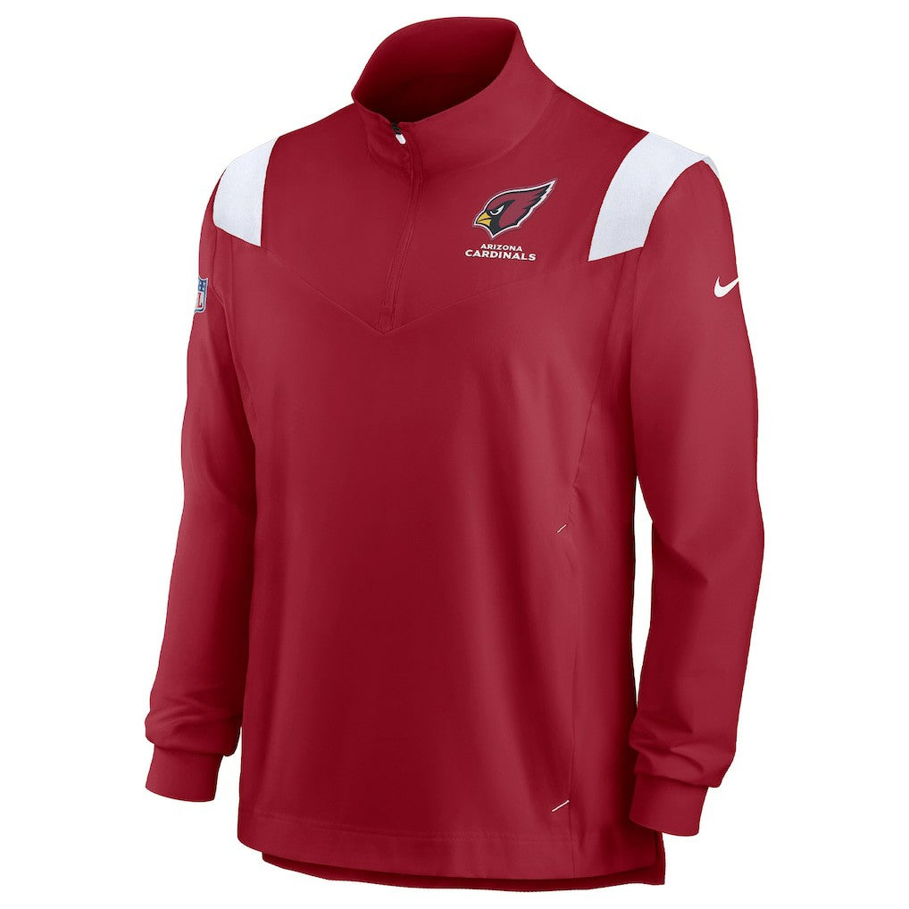 Arizona Cardinals Sideline Coaches Chevron Lockup Quarter-Zip Top - Cardinal - Nike
