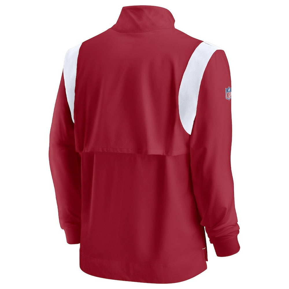 Arizona Cardinals Sideline Coaches Chevron Lockup Quarter-Zip Top - Cardinal - Nike