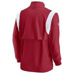 Arizona Cardinals Sideline Coaches Chevron Lockup Quarter-Zip Top - Cardinal - Nike