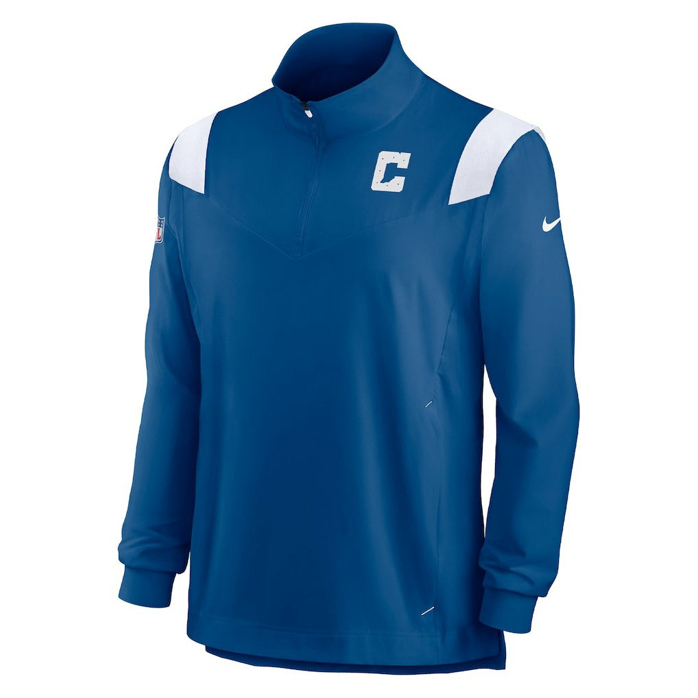Indianapolis Colts Sideline Coach Chevron Lockup Quarter-Zip Long Sleeve Top - Royal - Nike
