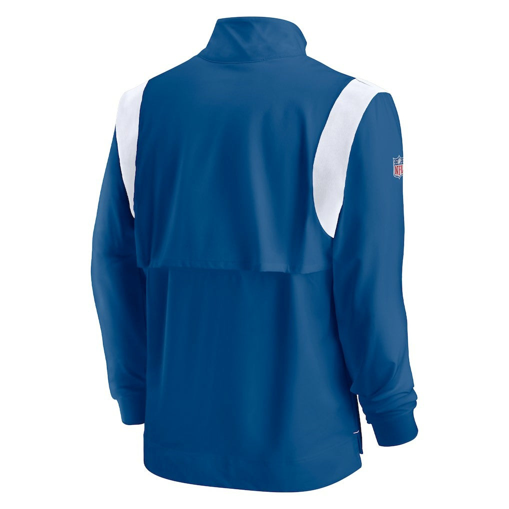 Indianapolis Colts Sideline Coach Chevron Lockup Quarter-Zip Long Sleeve Top - Royal - Nike