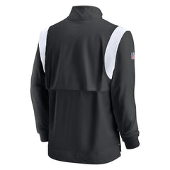 Las Vegas Raiders Sideline Coach Chevron Lockup Quarter-Zip Long Sleeve Top - Black - Nike