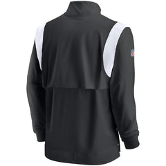 Atlanta Falcons Sideline Coach Chevron Lockup Quarter-Zip Long Sleeve Top - Black/White - Nike