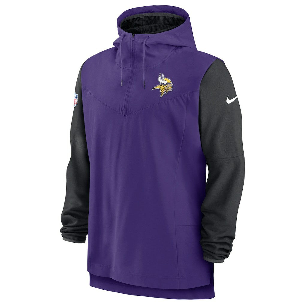 Minnesota Vikings Sideline Player Quarter-Zip Hoodie - Purple/Black - Nike