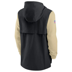 New Orleans Saints Sideline Player Quarter-Zip Hoodie - Black/Gold - Nike
