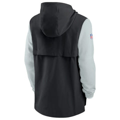 Las Vegas Raiders Sideline Player Quarter-Zip Hoodie Jacket - Black/Silver - Nike