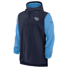 Tennessee Titans Sideline Player Quarter-Zip Hoodie - Navy/Light Blue - Nike