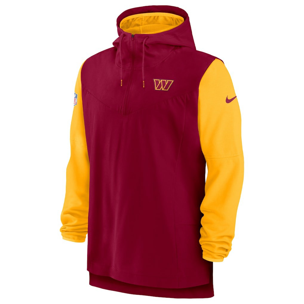 Washington Commanders Sideline Player Quarter-Zip Hoodie - Burgundy/Gold - Nike