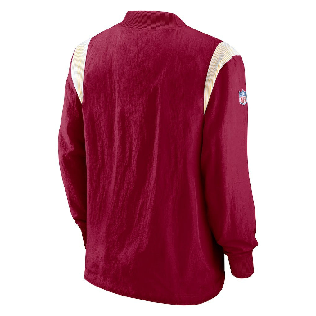 Washington Commanders Sideline Athletic Stack V-Neck Pullover Windshirt Jacket - Burgundy - Nike